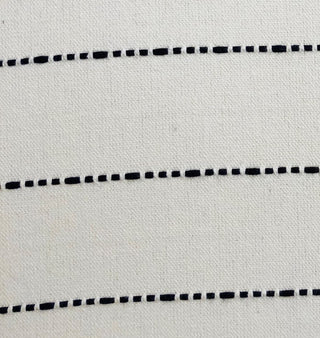 Interweave Vanilla Bean Luxury Throw Pillow in Black and White, 26"x26"