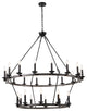 26-Light Wagon Wheel Chandelier Candle Style Ceiling Light