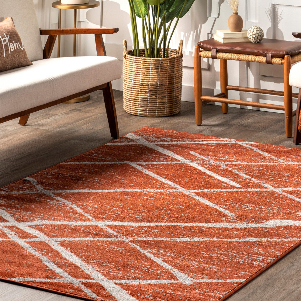 Nuloom Thigpen Contemporary Area Rug, Dark Orange 4'x6'
