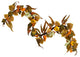 6' Fall Green and Orange Assorted Pumpkin & Gourds, White Berries Autumn Garland
