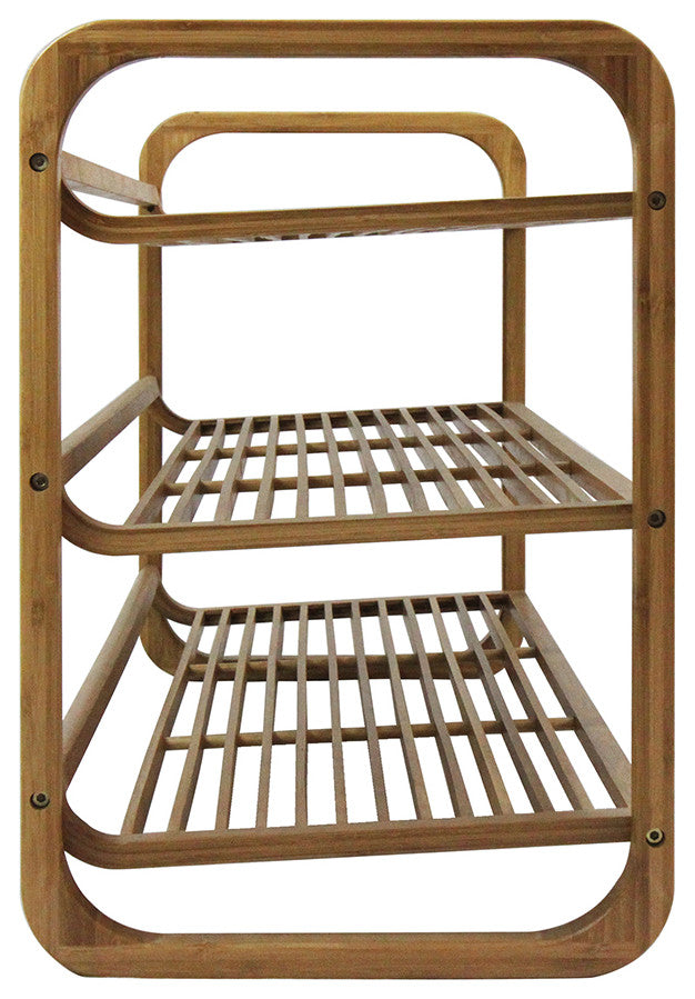 Oceanstar Bamboo Shoe Rack, 3 Tier