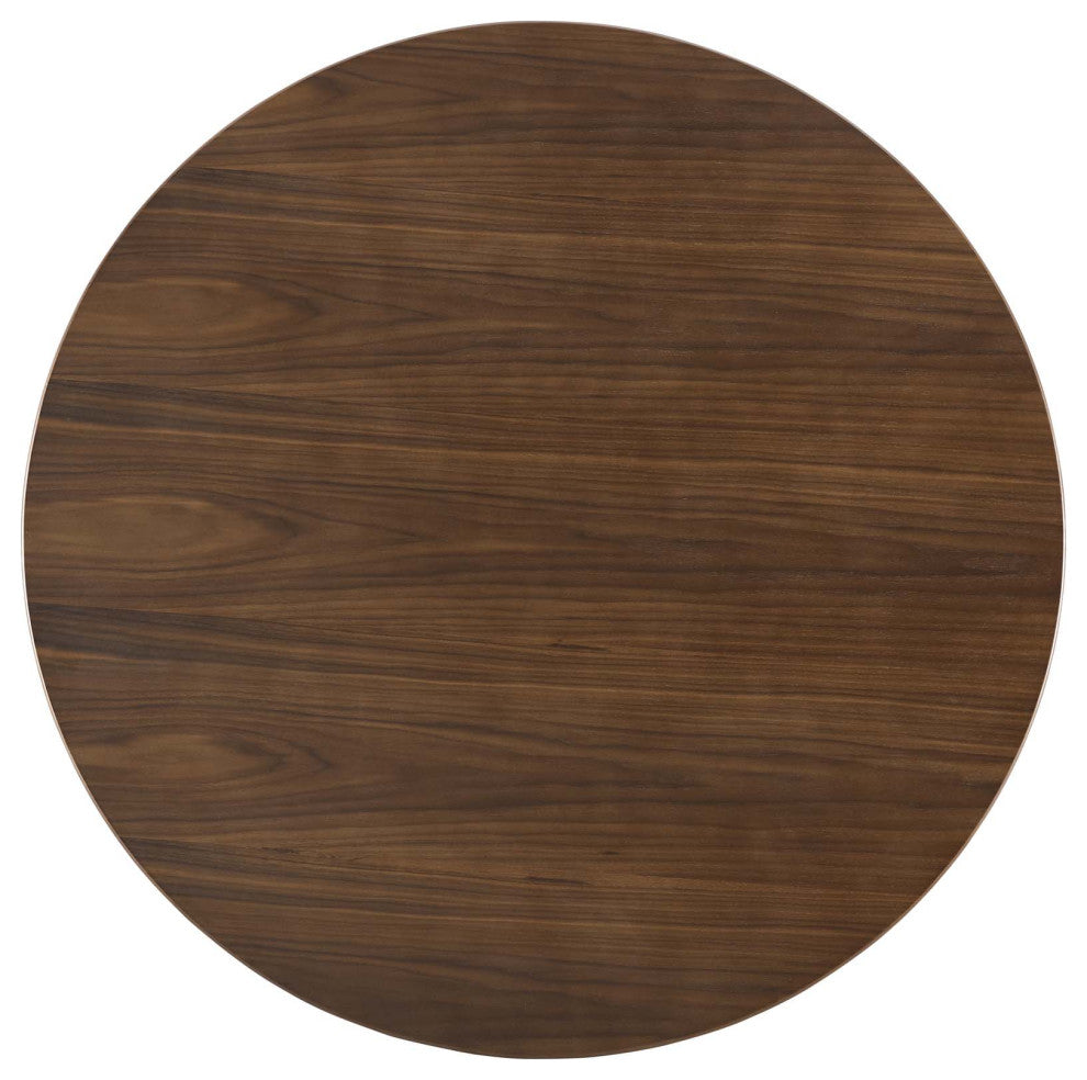 Lippa 47" Round Walnut Dining Table