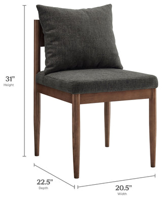 Remington Wood Dining Side Chair, Charcoal