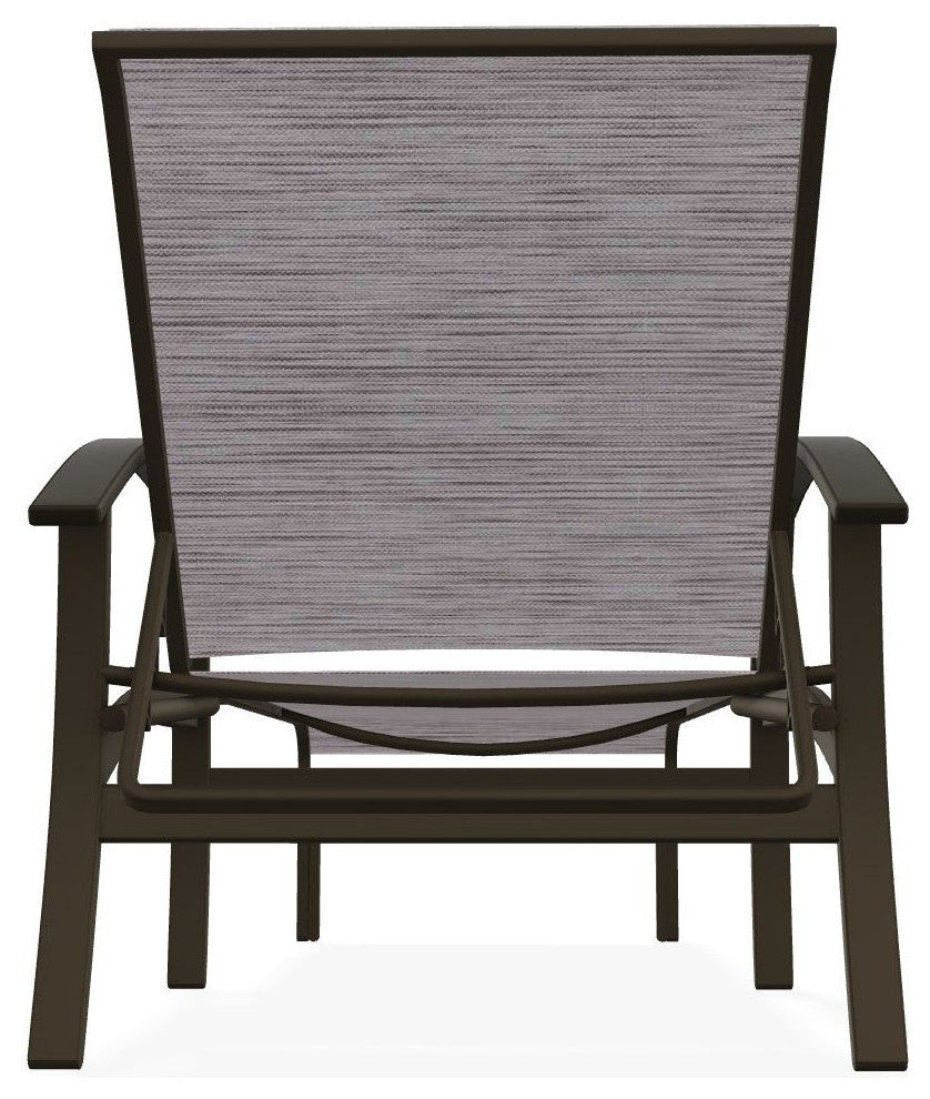 Belle Isle Sling 4-Position Outdoor Chaise Lounge, Fossil/Warm Gray