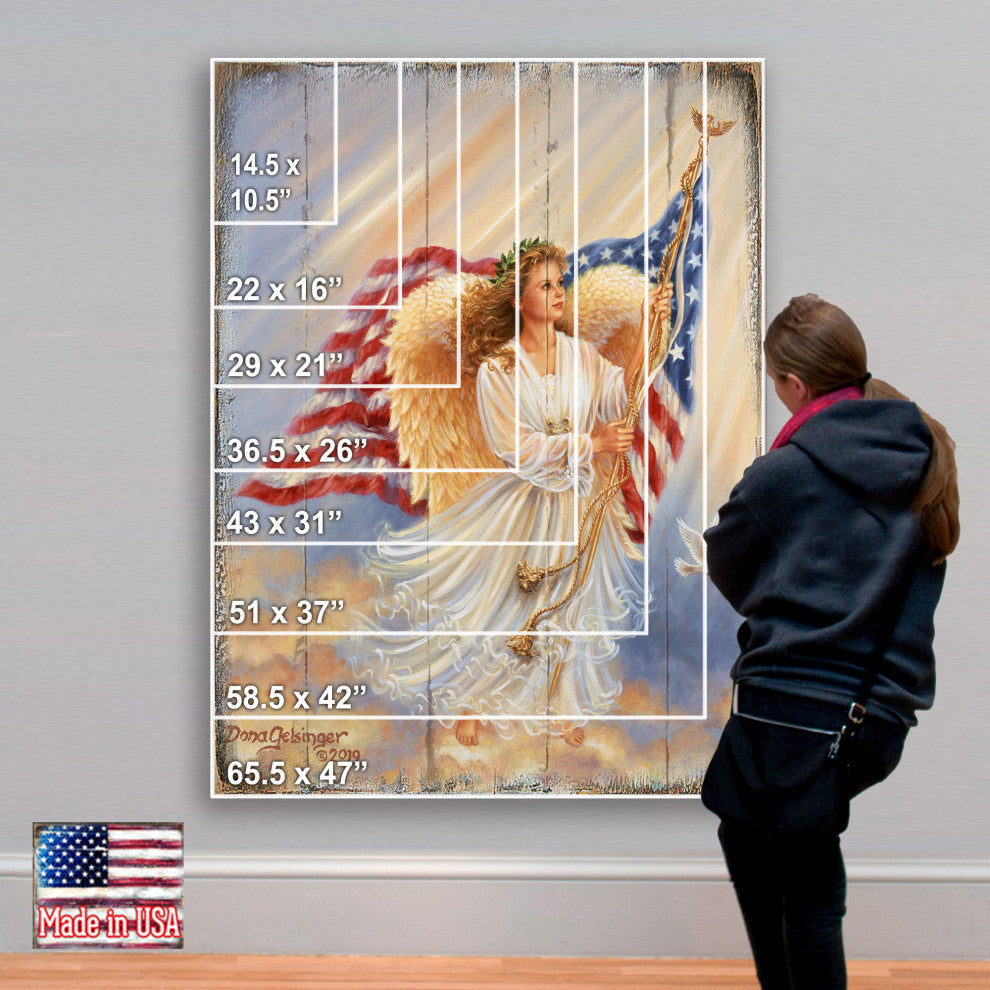 American Angel Wooden Block, 48 X 36