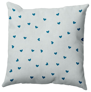 Little Hearts Decorative Throw Pillow, Teal, 18"x18"