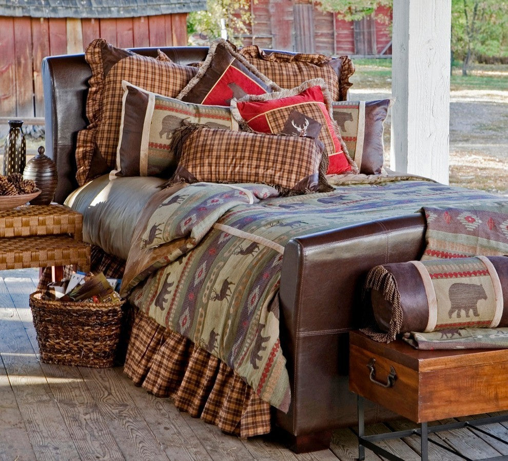 Heartland Striped Wildlife Bedding Set, King