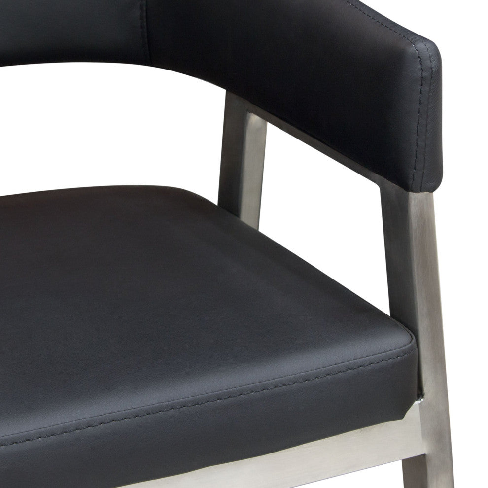 Adele 2 Counter Height Chairs, Black