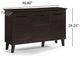 GDF Studio Emilia Mid Century Modern Finished Fiberboard Cabinet, Wenge