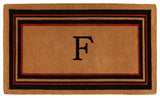 Esquire Monogram Doormat, Extra-Thick 18"x30", Letter F