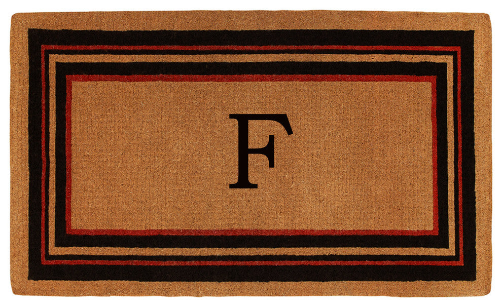 Esquire Monogram Doormat, Extra-Thick 18"x30", Letter F