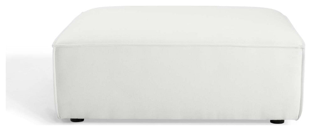Accent Chair Ottoman, Fabric, White, Modern, Living Lounge Hotel Hospitality