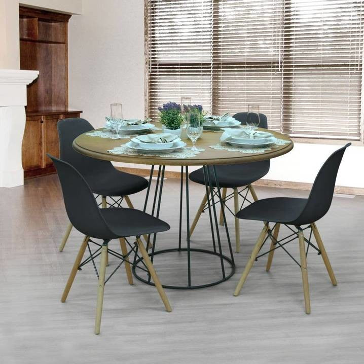 Eiffel Side Chair, Set of 4, Black