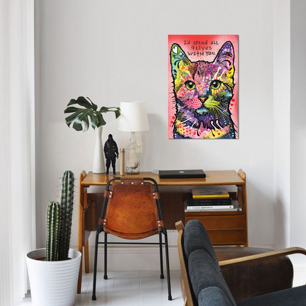 "9 Lives" by Dean Russo, Canvas Print, 18"x12"