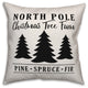 North Pole Christmas Tree Farm 20"x20" Indoor / Outdoor Throw Pillow