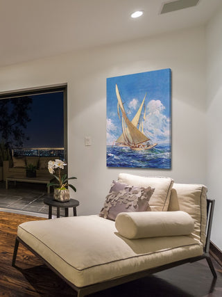 "Sailboats" Painting Print on Wrapped Canvas