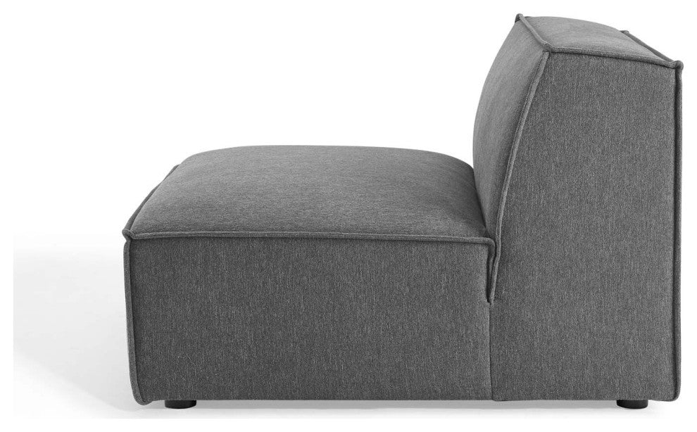 Modular Sectional Sofa Set, Charcoal Gray, Fabric, Modern, Hospitality