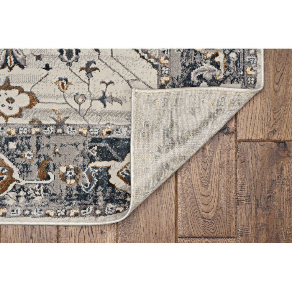 KAS Inspire 7500 Ivory/Gray Empera Area Rug, 8'x10'