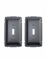 Switchplate Black Steel Single Toggle Switch plate 2 Pack |
