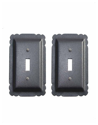 Switchplate Black Steel Single Toggle Switch plate 2 Pack |