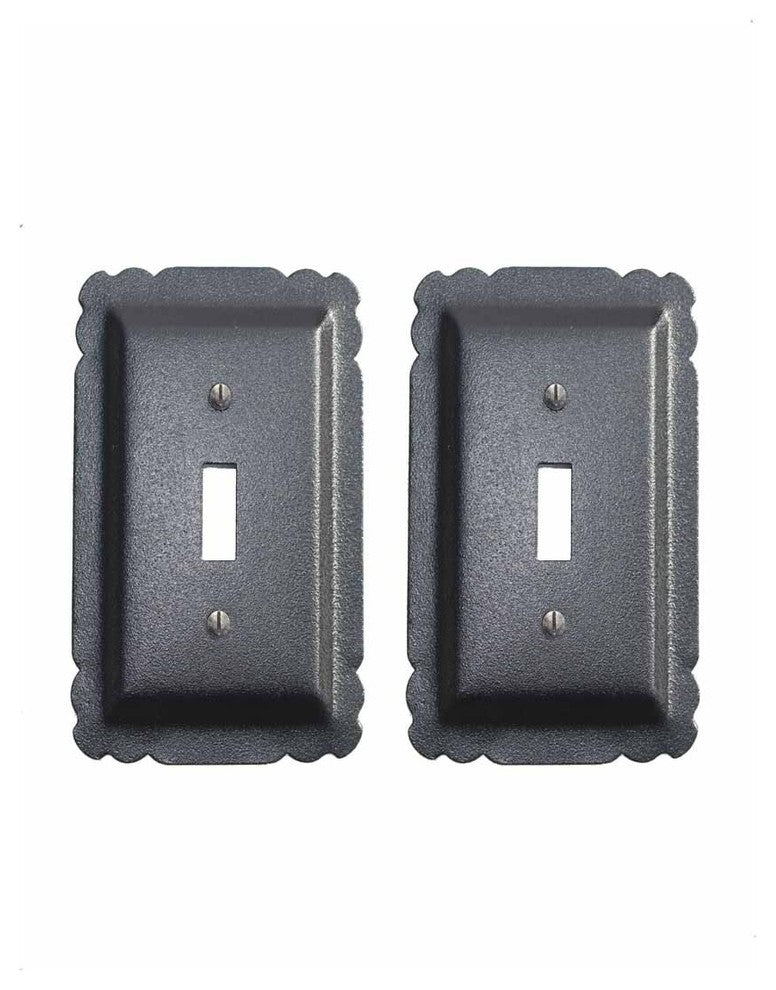 Switchplate Black Steel Single Toggle Switch plate 2 Pack |