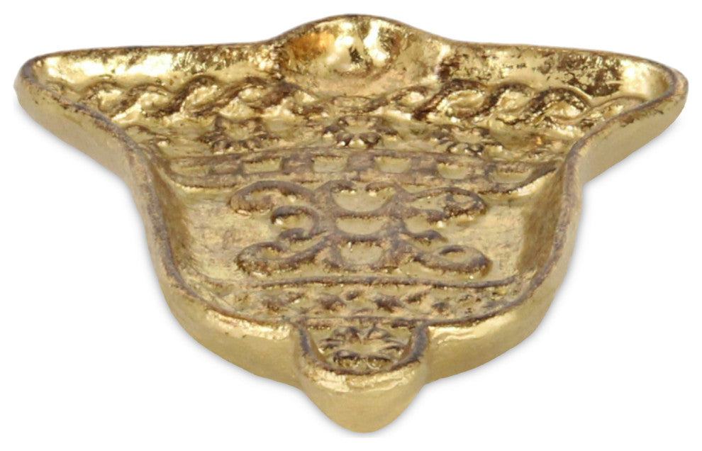 Christmas Bell Cast Iron Gold Catchall Tray