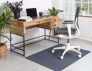 40"x54" Beluga Gray Patterned 1/2" Rug'd Chair Mat_