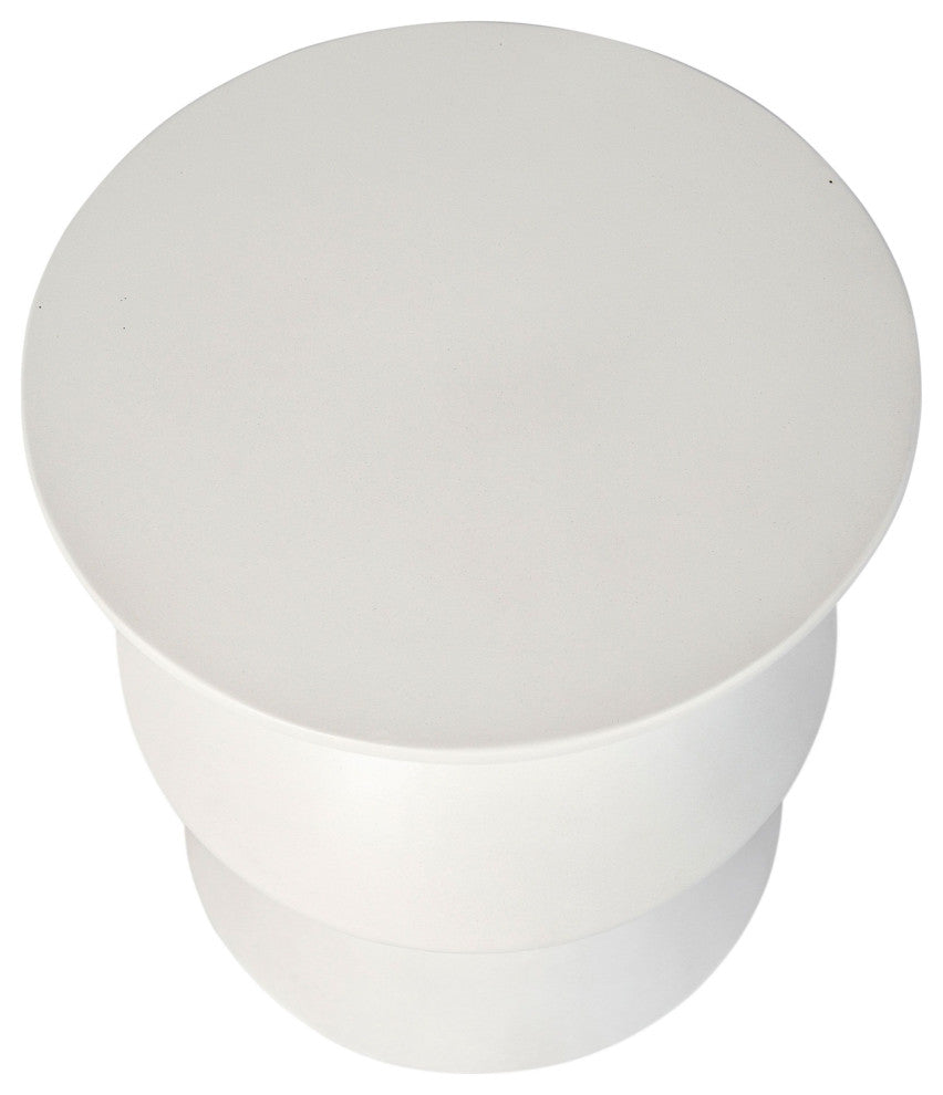 Misha Concrete Inverted Side Table, White