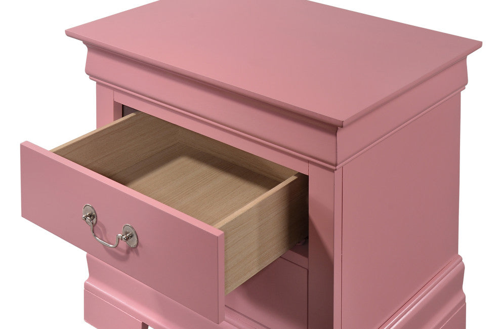 Louis Phillipe Nightstand, Pink