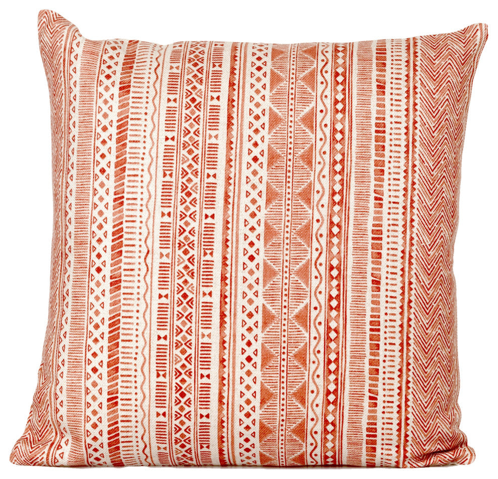 Coral Pillow Cover, Jane Churchill Fabric, Pink/Red Pillow, 20x20