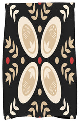 Tradition Decorative Holiday Geometric Print Hand Towel, Black