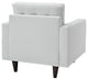 Modern White Empress Bonded Leather Armchair