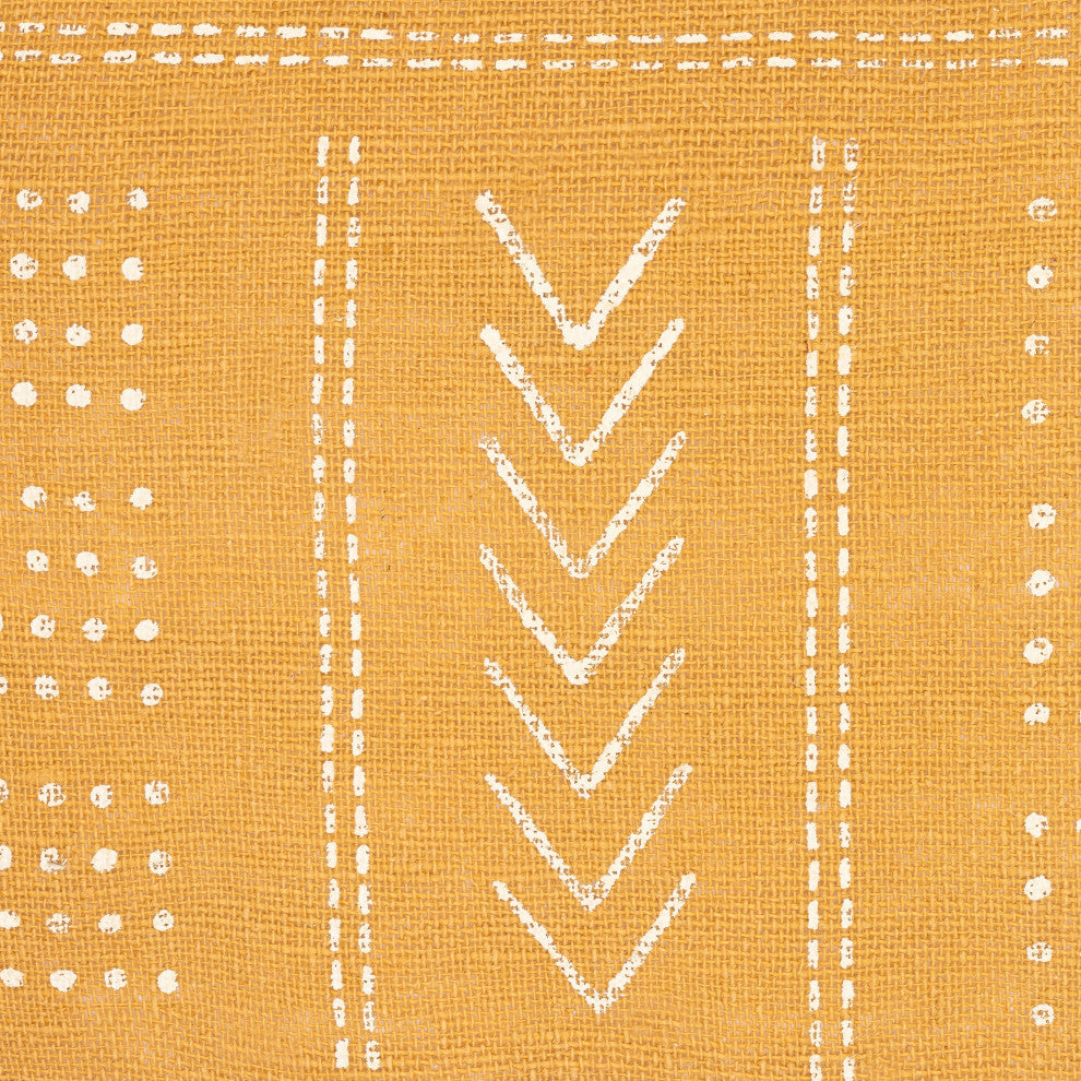 Surya Malian Mustard Pillow Shell With Polyester Insert 20"H X 20"W
