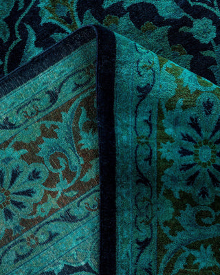 Overdyed, One-of-a-Kind Hand-Knotted Area Rug Blue, 6'2"x8'4"