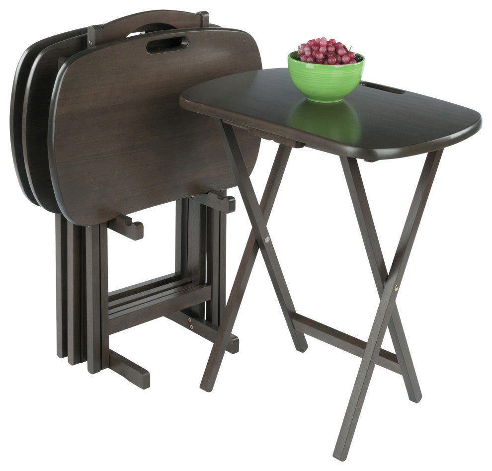 Lucca 5-Piece Snack Table Set, Oyster Gray