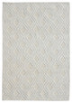 8"x11" Ivory Diamond Lattice Modern Area Rug
