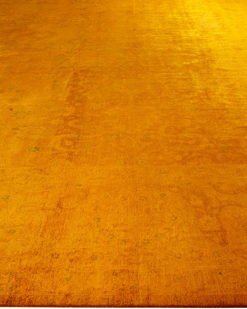 Fine Vibrance, One-of-a-Kind Handmade Area Rug Yellow, 15'9"x12'3"