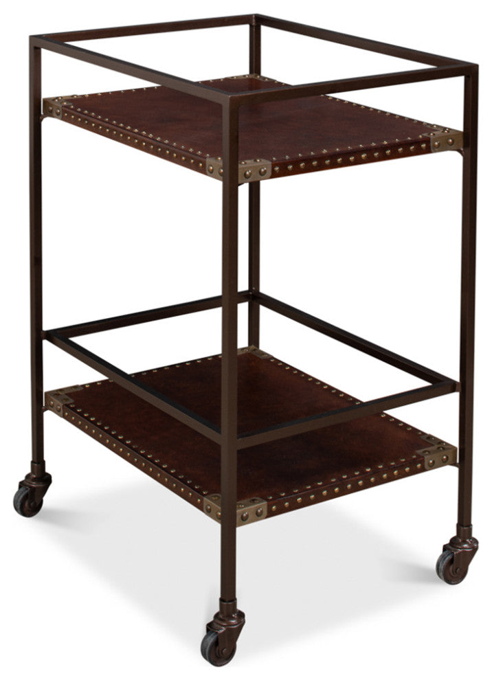 Industrial Leather Trolley