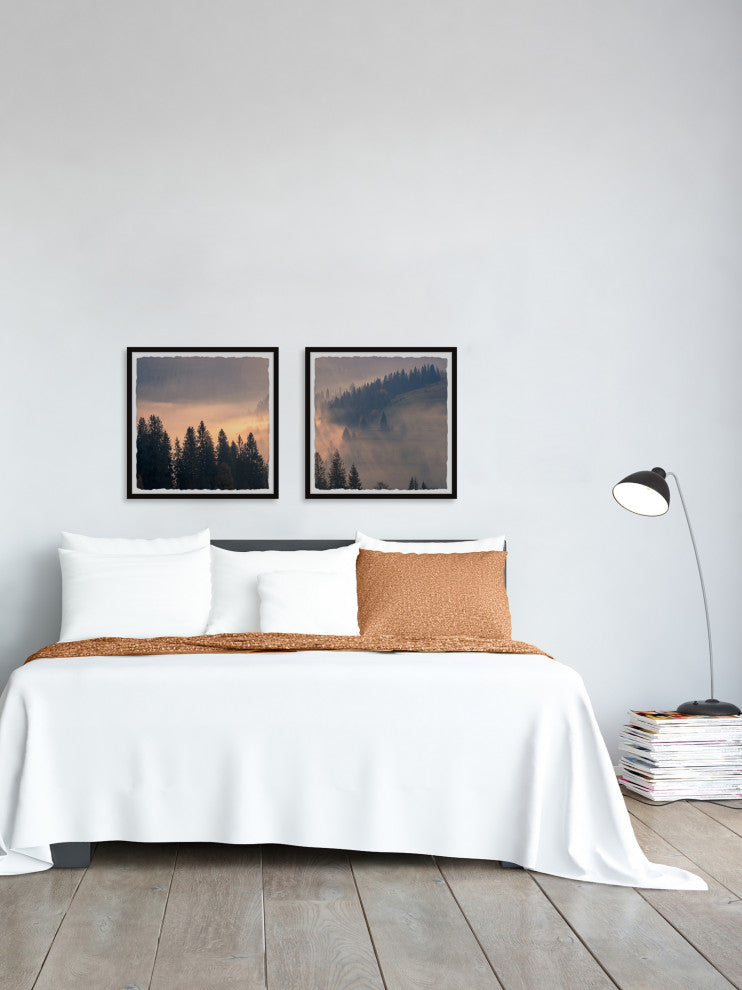 Light Rays Diptych, 2-Piece Set, 12x12 Panels