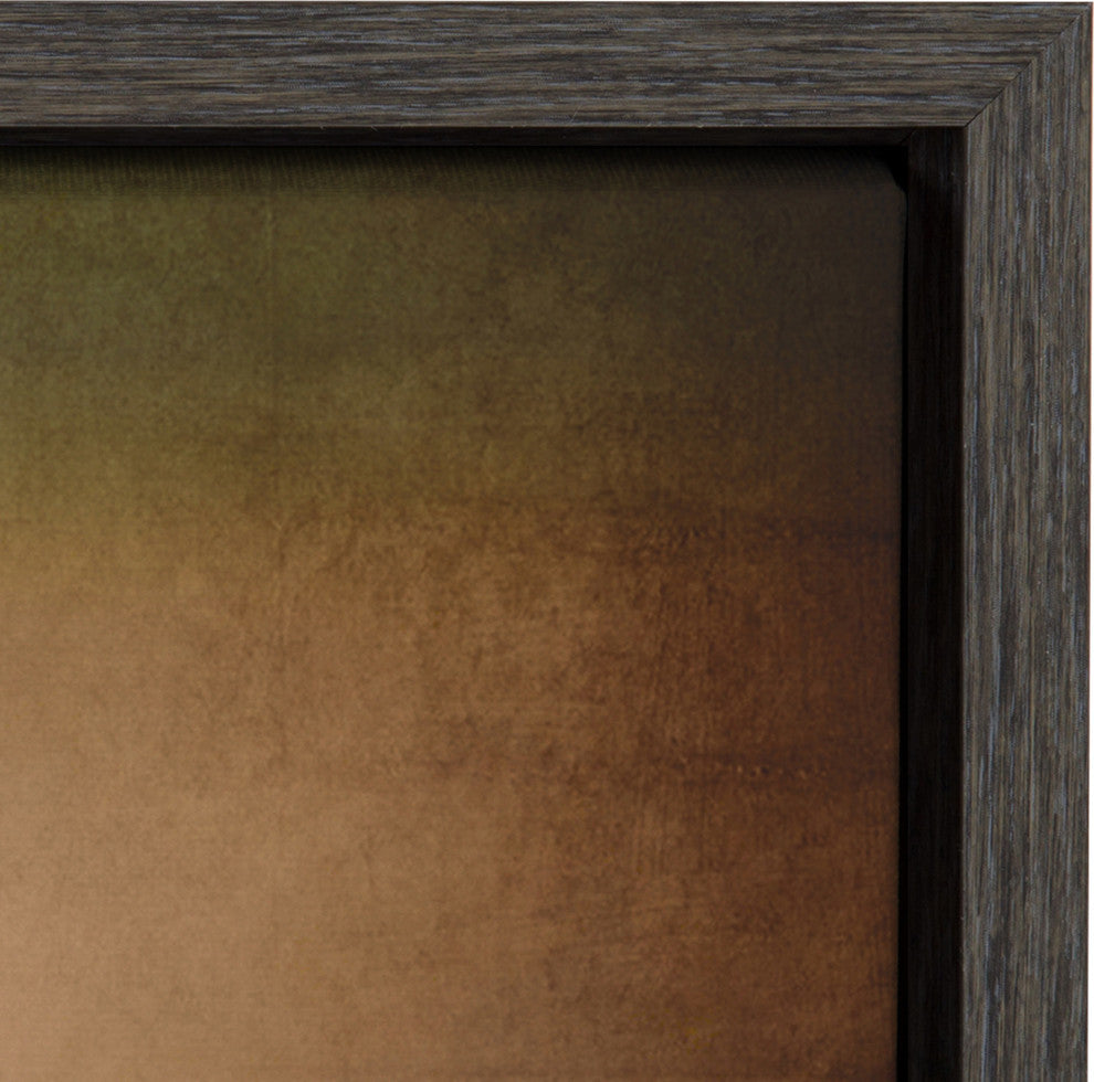 Sylvie Baseball Glove Framed Canvas by Shawn St. Peter, Gray 18x24