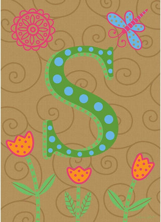 Flag Garden Monogram "S" Polyester