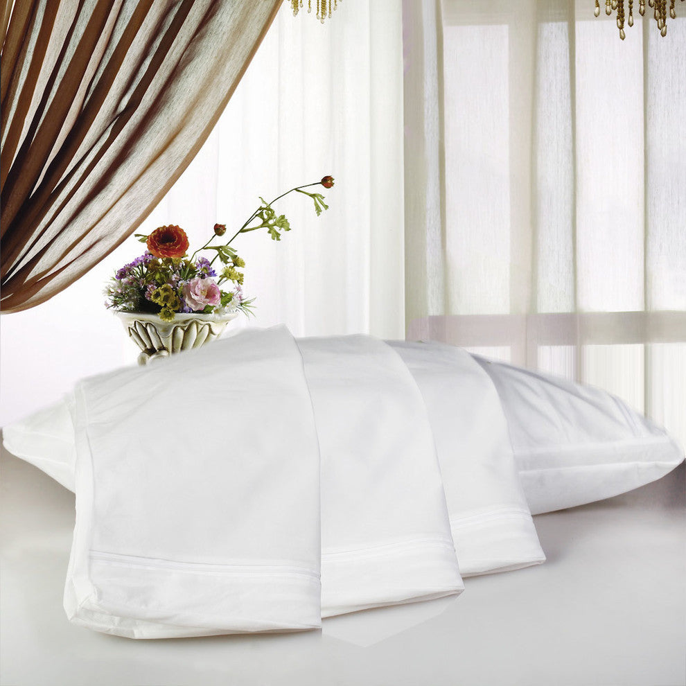 Permafresh Antibacterial and Water Resistant Bed Pillow Protector, 4 Pack, White