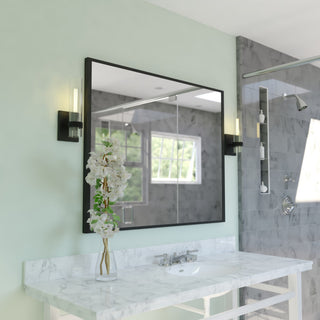 Bari 13"H Wall Sconce Light Fixture With Clear Glass, Matte Black