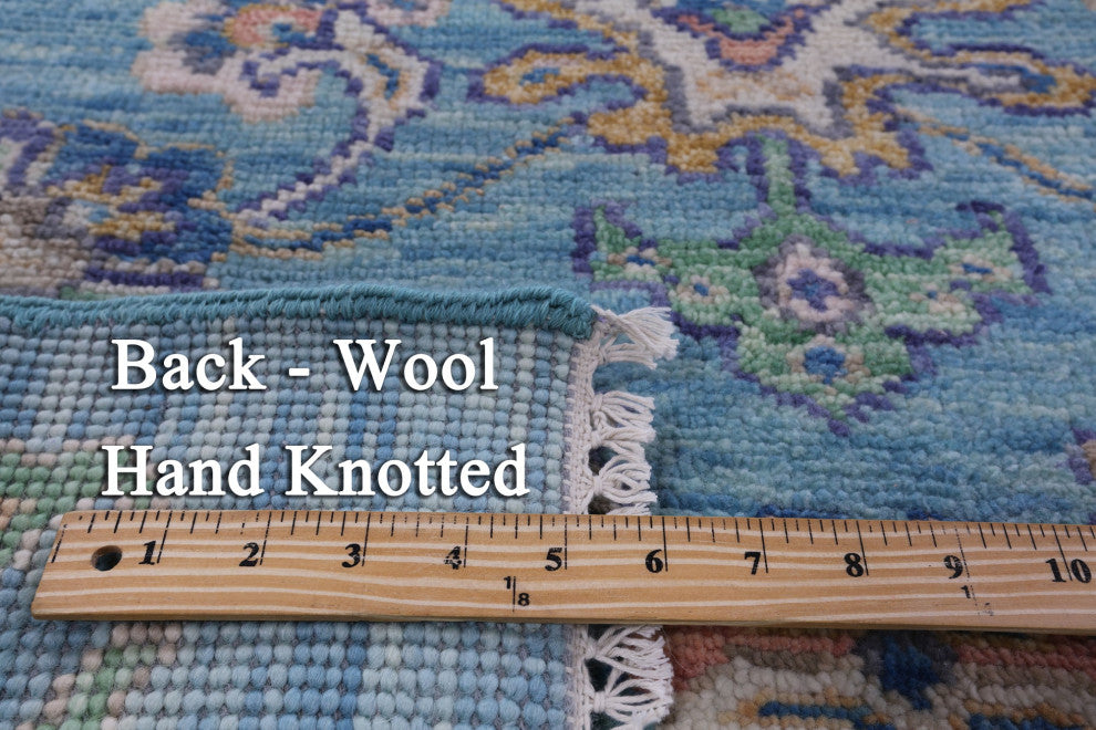 Handmade Turkish Oushak Wool Rug 7' 11" X 10' 2" - Q15586