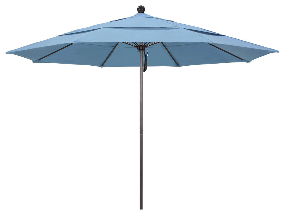 Fiberglass Umbrella Bronze, Air Blue