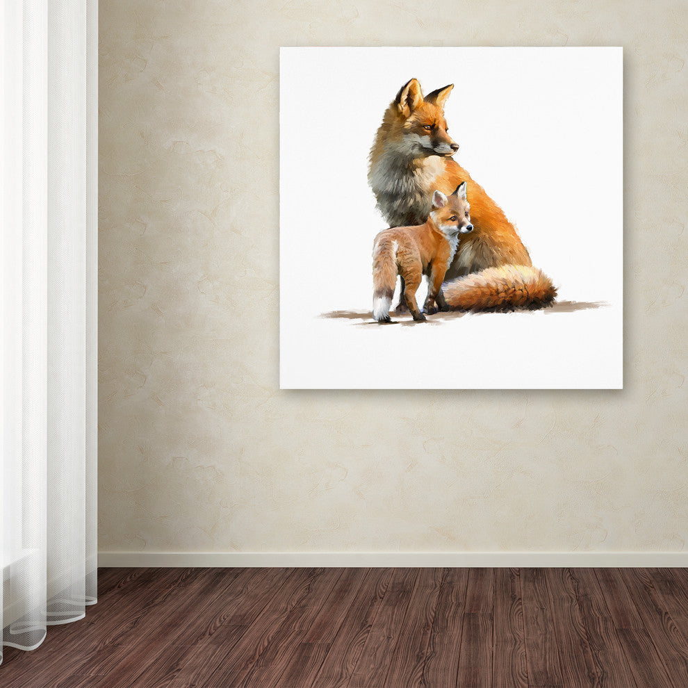 The Macneil Studio 'Fox' Canvas Art, 18"x18"