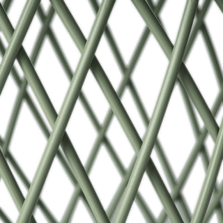 GDF Studio Alameda Outdoor 19" Diameter Lattice Iron Side Table, Matte Green
