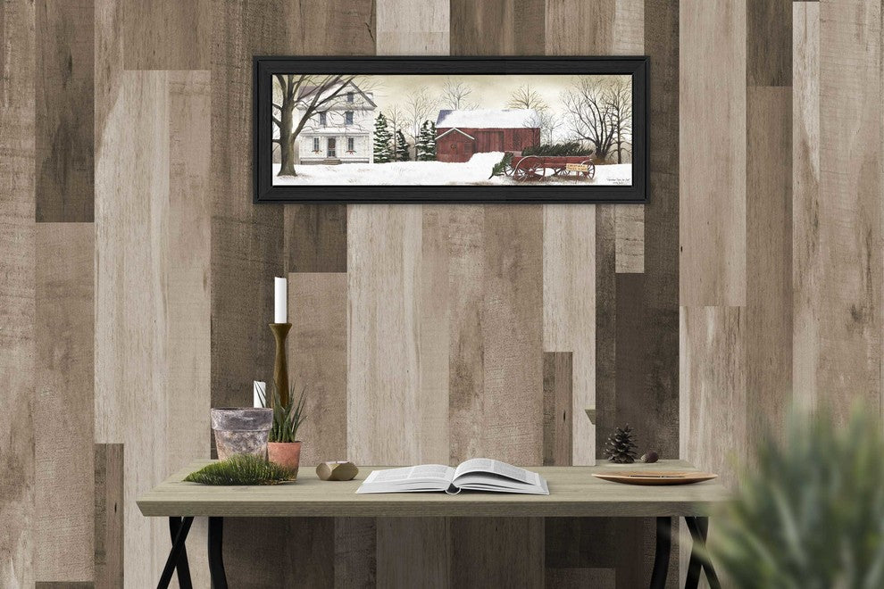 "Christmas Trees for Sale" By Billy Jacobs, Printed Wall Art, Black Frame