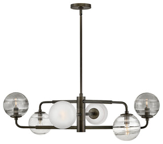 Fredrick Ramond Oberon Large Adjustable Single Tier Chandelier, Black Oxide