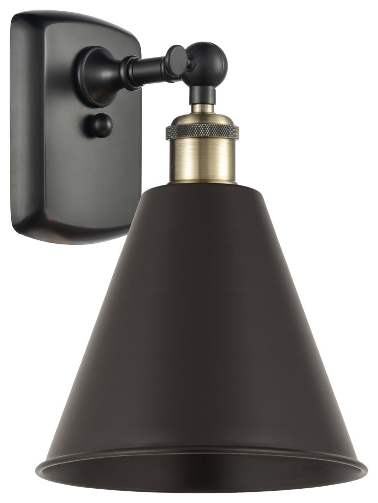 Ballston Cone Sconce, Black Antique Brass, LED